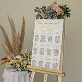 White Acrylic Seating Chart